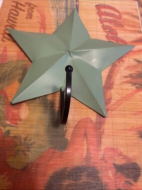 Unbranded Mint Green Star Wall Hook - Decorative Metal Coat Hanger